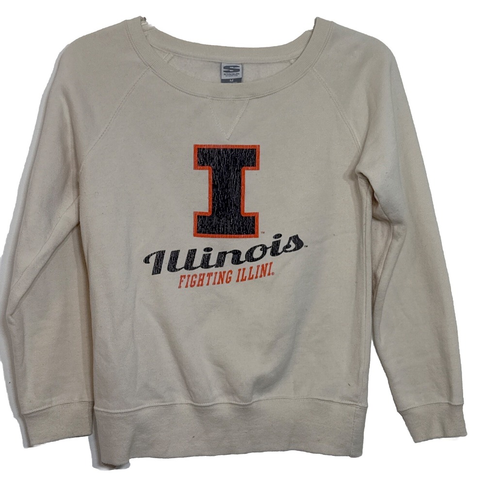 Vintage 90s Illinois Fighting Illini Crewneck Stadium Sweatshirt Size M